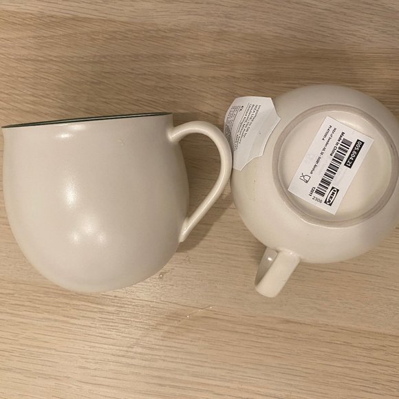 Lot 2 New ! IKEA Mug for tea coffee Stoneware Off-white 14 oz 005.604.21 - Picture 5 of 7